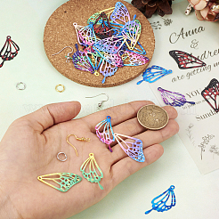 DIY Filigree Butterfly Wing Dangle Earring Making Kit&nbsp;DIY-TA0005-02