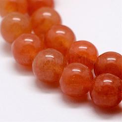 Natural Red Aventurine Bead Strands&nbsp;G-P257-02-6mm