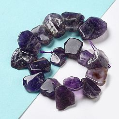 Natural Amethyst Beads Strands&nbsp;G-P528-K09-01