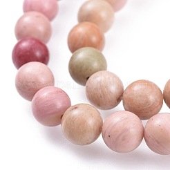 Natural Rhodonite Bead Strands&nbsp;G-E441-01-8mm