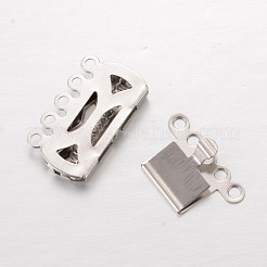 Tarnish Resistant 304 Stainless Steel Multi-Strand Box Clasps&nbsp;STAS-G140-14P