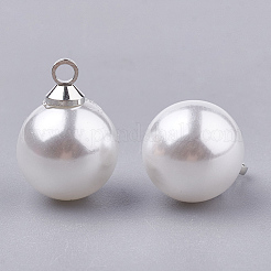 Eco-Friendly Plastic Imitation Pearl Pendants&nbsp;LS-MACR-T020-12mm