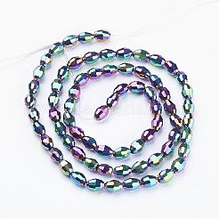 Electroplate Glass Beads Strands&nbsp;GC885Y-1
