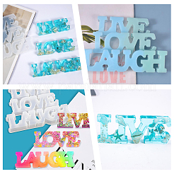 Word Love & Laugh Silicone Molds Kits&nbsp;DIY-OC0003-12