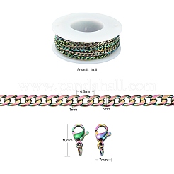 DIY Rainbow Color Chain Necklace Making Kit&nbsp;DIY-YW0005-90