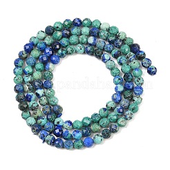 Natural Chrysocolla and Lapis Lazuli Beads Strands&nbsp;G-B175-D06-3mm