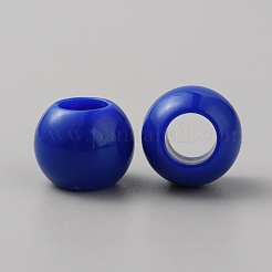 Acrylic European Beads&nbsp;MACR-WH0007-100B