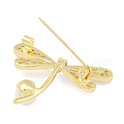 Alloy Crystal Rhinestone Dragonfly Brooch&nbsp;JEWB-U006-07G