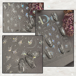 Fairy Pattern PET & Rhinestone Nail Art Stickers&nbsp;MRMJ-WH20017-010B