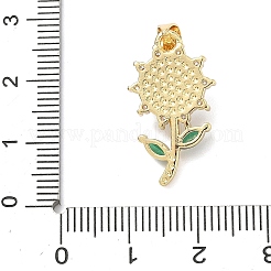 Brass Micro Pave Cubic Zirconia Pendants&nbsp;KK-H539-12G