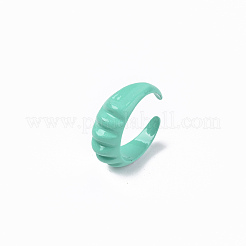 Spray Painted Alloy Cuff Rings&nbsp;RJEW-T011-33B-RS