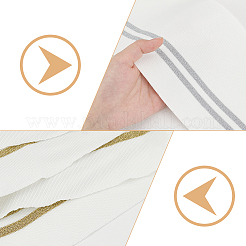 2Pcs 2 Colors Stripe Pattern Polyester Ribbing Fabric for Cuffs&nbsp;FIND-WR0011-27