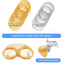 200Pcs 2 Colors Steel Memory Wire&nbsp;FIND-SP0002-08