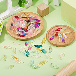 120Pcs 2 Styles Gradient Color Glass Pendants&nbsp;GLAA-TA0004-10