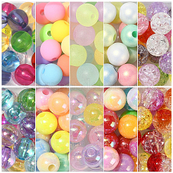 200Pcs 10 Styles Opaque Acrylic Beads&nbsp;MACR-CJ0001-46