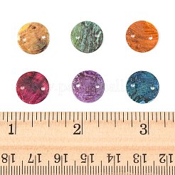56Pcs 6 Colors Spray Painted Natural Akoya Shell Connector Charms&nbsp;BSHE-FS0001-12