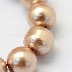Baking Paint Pearlized Glass Pearl Round Bead Strands&nbsp;HY-Q003-6mm-11