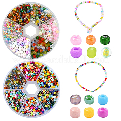 60G 6 Styles Round Glass Seed Beads&nbsp;SEED-YW0002-67