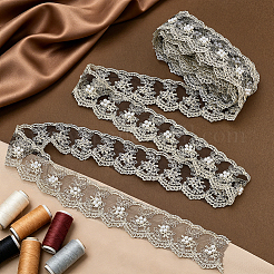5 Yards Polyester Lace Ribbon&nbsp;OCOR-PH0036-77A