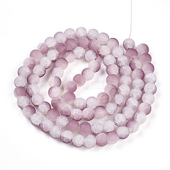Crackle Glass Beads Strands&nbsp;GLAA-N009-10mm-05