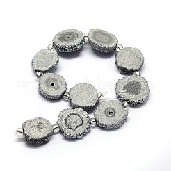 Natural Druzy Quartz Crystal Beads Strands&nbsp;G-F582-A11
