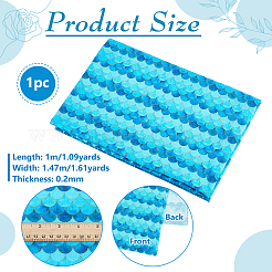 Cotton Fish Scale Pattern Fabric&nbsp;DIY-WH0750-430A