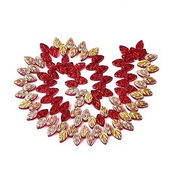 Electroplate Transparent Glass Beads Strands&nbsp;EGLA-N056-03A-08