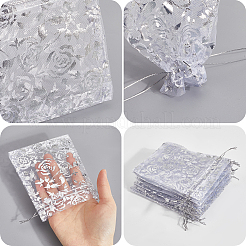 100Pcs Rose Printed Organza Bags&nbsp;OP-SP0001-06C