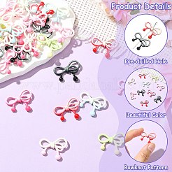 28Pcs 7 Colors Baking Paint Alloy Beads&nbsp;PALLOY-CJ0004-94