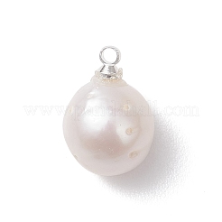 Natural Baroque Pearl Keshi Pearl Pendants&nbsp;PALLOY-JF04824