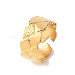 304 Stainless Steel Open Cuff Rings for Women&nbsp;RJEW-K309-27G