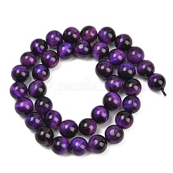 Natural Tiger Eye Beads Strands&nbsp;G-S259-03A-10mm