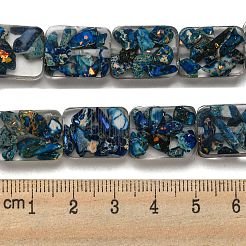Dyed Natural Imperial Jasper with Resin Beads Strands&nbsp;G-G083-F07-01