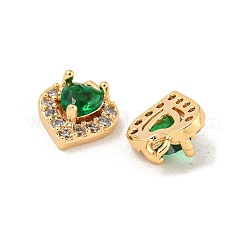 Brass Micro Pave Cubic Zirconia Charms&nbsp;KK-Z057-01G-01