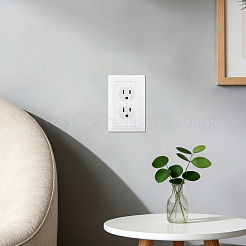Plastic Receptacle Outlet Wall Plate&nbsp;AJEW-WH0912-10A