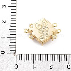 Brass Micro Pave Cubic Zirconia Magnetic Clasps&nbsp;KK-C066-08G