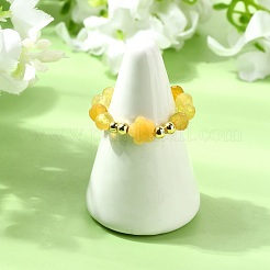 6Pcs 3 Colors Natural Gemstone Finger Rings&nbsp;RJEW-JR01049