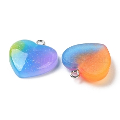 Rainbow Color Opaque Resin Pendants&nbsp;RESI-A025-04