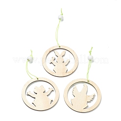 Easter Theme Wood Big Pendant Decorations&nbsp;HJEW-F010-02