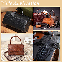 Crocodile Pattern PU Leather Fabric&nbsp;DIY-BC0018-10B