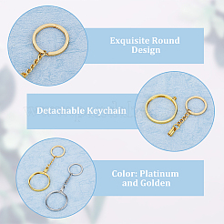 4Pcs 2 Colors Alloy with Iron Keychain&nbsp;KEYC-FH0001-47