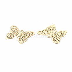 Rack Plating 201 Stainless Steel Filigree Pendants&nbsp;X-STAS-T057-32G