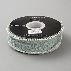 Polyester with Plastic Imitation Pearl Ribbon&nbsp;OCOR-WH20013-028D