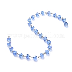 Handmade Electroplate Glass Beaded Chains&nbsp;AJEW-JB00529-10