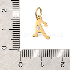 26Pcs Ion Plating(IP) 304 Stainless Steel Enamel Alphabet Charms&nbsp;STAS-F308-02G