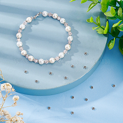 40Pcs Tibetan Style 925 Sterling Silver Spacer Beads&nbsp;FIND-BC0005-03AS