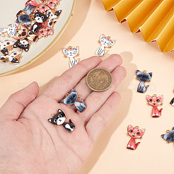 48Pcs 6 Styles Alloy Enamel Pendants&nbsp;ENAM-DR0001-04