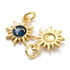 Brass Enamel Pendants&nbsp;KK-Z027-03G