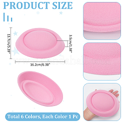 6Pcs 6 Colors Cloth Flat Round Fascinator Hat Base for Millinery&nbsp;AJEW-NB0005-57