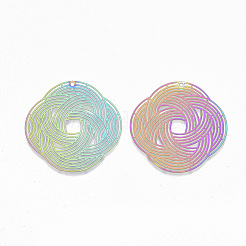 Ion Plating(IP) 201 Stainless Steel Filigree Pendants&nbsp;STAS-S108-72
